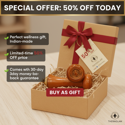 Kansa Wand 2-in-1 Ayurvedic Massager – Face, Body & Foot | 100% Bronze (Kansa/Kasya Vati)